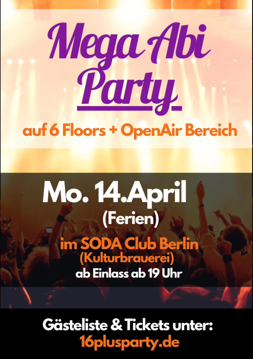 Soda Club Berlin / Montag, 14. April 2025 / 19:00 Uhr