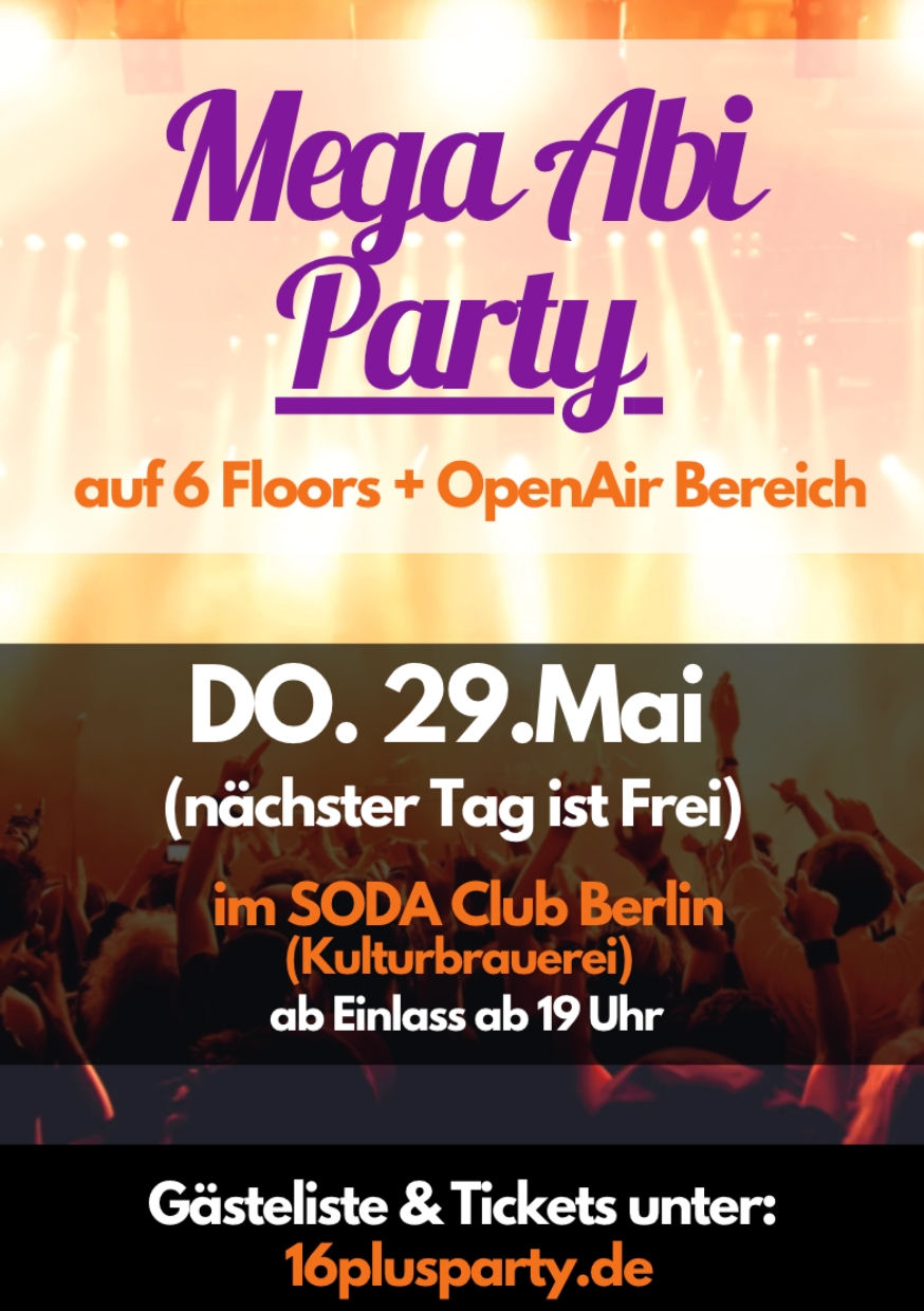 Soda Club Berlin / Donnerstag, 29. Mai 2025 / 19:00 Uhr