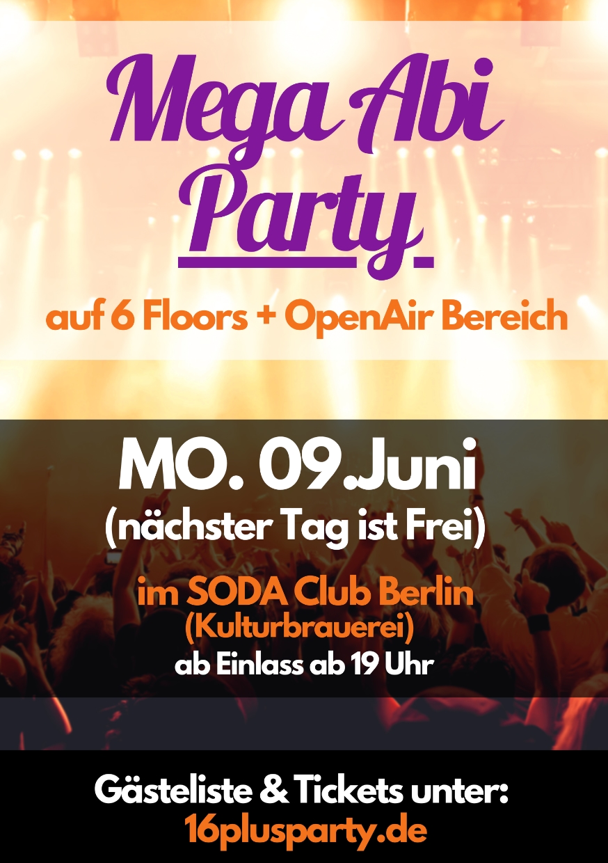 Soda Club Berlin / Montag, 9. Juni 2025 / 19:00 Uhr